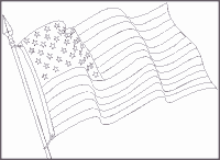 printable american flag coloring page