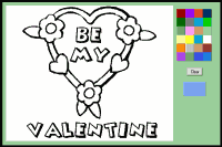 online valentine coloring book
